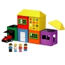 Интерактивная игрушка "Дом из 6 кубиков" крыши, машинка, 4 фигурки жителей инфо 10829a.