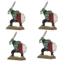 Набор миниатюр "Warhammer" Орки 4 миниатюр, подставки под миниатюры инфо 12173a.