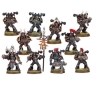 Набор миниатюр "Warhammer 40 000" Космодесант Хаоса, 10 миниатюр 10 миниатюр, подставки под миниатюры инфо 12218a.