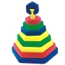 Мягкий конструктор-пирамидка "Шестиугольник" см Состав 10 элементов конструктора инфо 8853d.